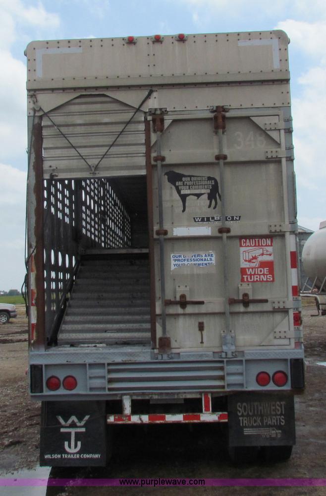 image for item B7234 1989 Wilson 48' aluminum cattle pot trailer