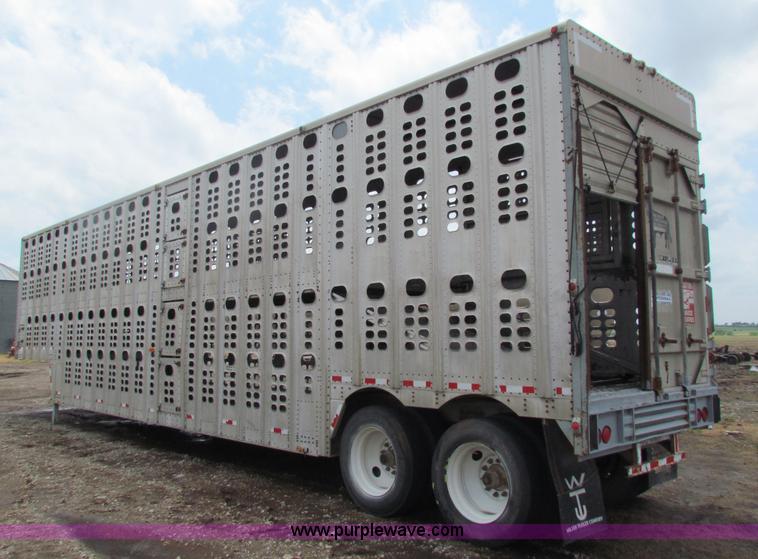 image for item B7234 1989 Wilson 48' aluminum cattle pot trailer