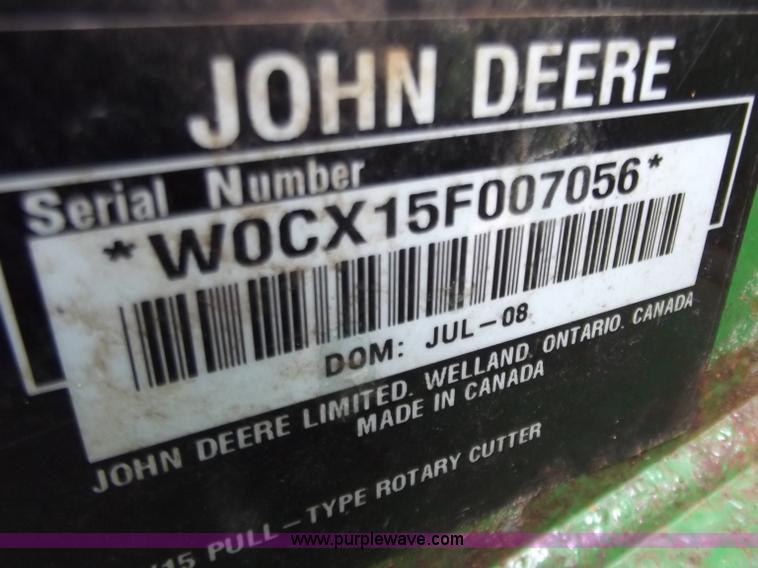 image for item C2093 2008 John Deere CX15 15' batwing mower