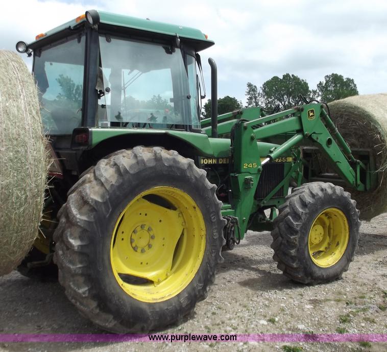 image for item C2096 1991 John Deere 2755 MFWD tractor with loader