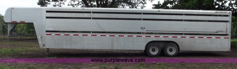 image for item C2098 2005 Hillsboro 32' aluminum stock trailer