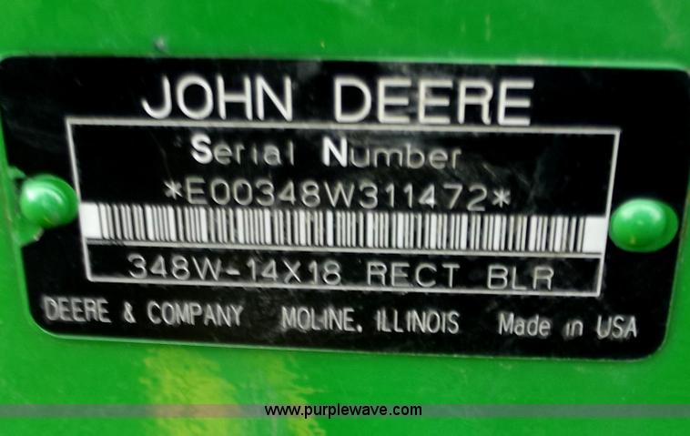 image for item C2106 2005 John Deere 348 square baler