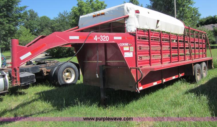 image for item D5510 2001 Coose gooseneck livestock trailer