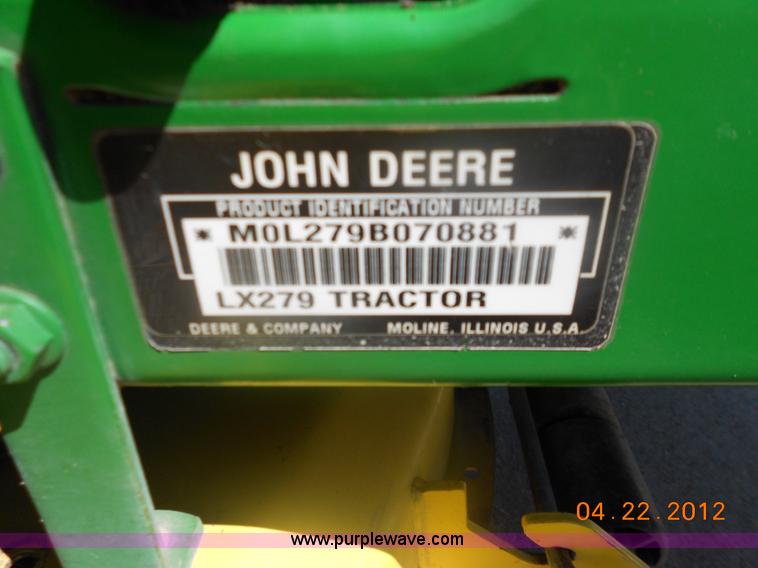 image for item B1251 John Deere LX279 mower