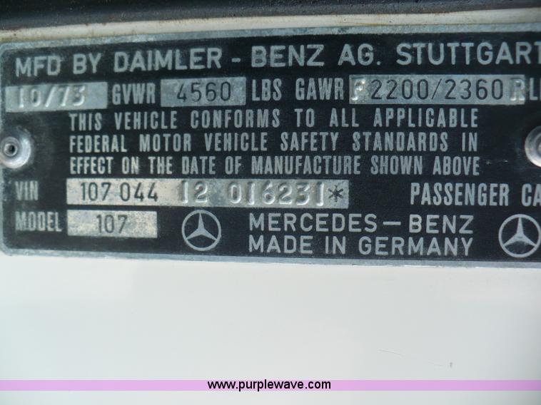 image for item B6365 1974 Mercedes Benz 450SL convertible hard top