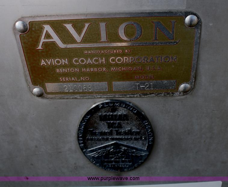 image for item B6609 1957 Avion Coach Corporation T-21 18' camper