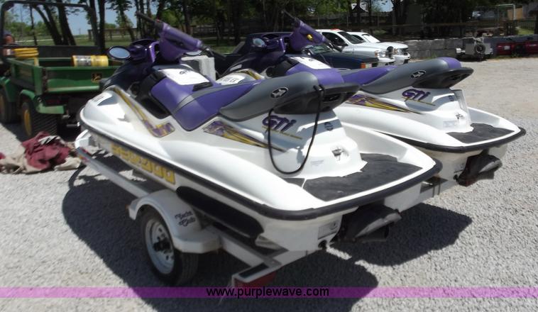 image for item C2048 (2) 1999 Bombarbier GTI Sea-Doos with trailer