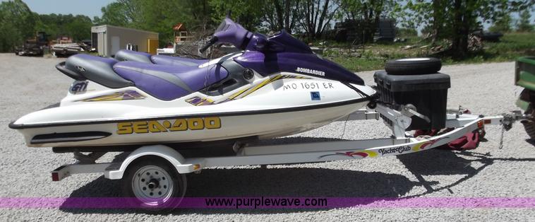 image for item C2048 (2) 1999 Bombarbier GTI Sea-Doos with trailer