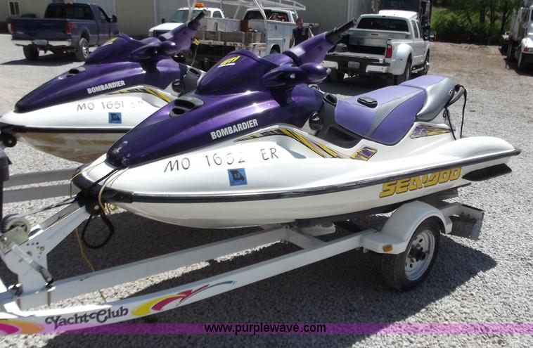 image for item C2048 (2) 1999 Bombarbier GTI Sea-Doos with trailer
