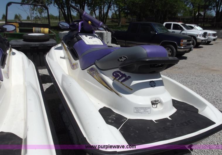 image for item C2048 (2) 1999 Bombarbier GTI Sea-Doos with trailer