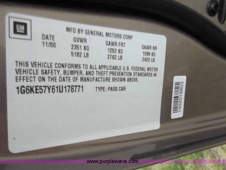 image for item C2086 2001 Cadillac DeVille DHS