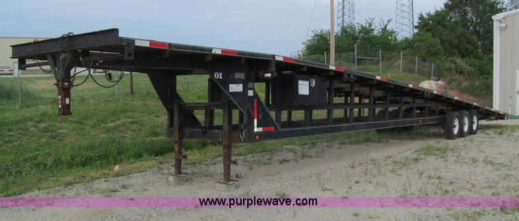 image for item D3131 2000 Kaufman W53 triple axle three car hauler