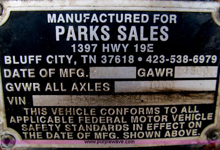 image for item D3131 2000 Kaufman W53 triple axle three car hauler