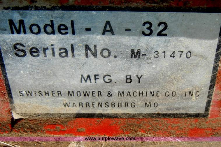 image for item K9243 Swisher A32 three wheeled mower