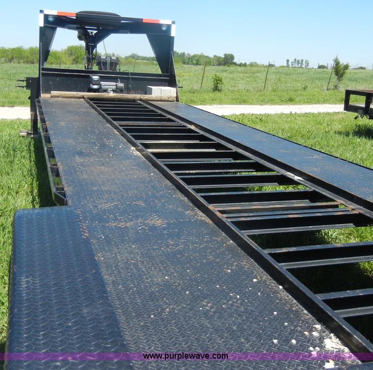 image for item K9754 2002 44' CTC gooseneck flatbed car trailer