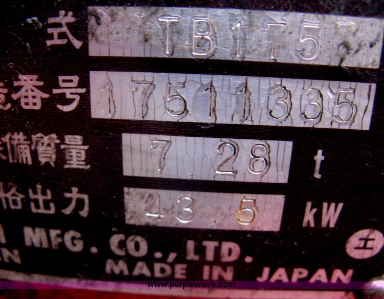 image for item A6328 2003 Takeuchi TB175 excavator