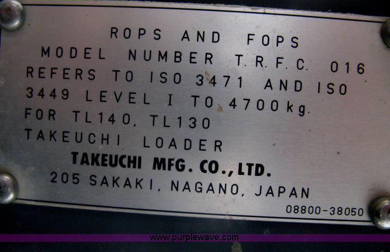 image for item A6330 2004 Takeuchi TL130 track skid steer