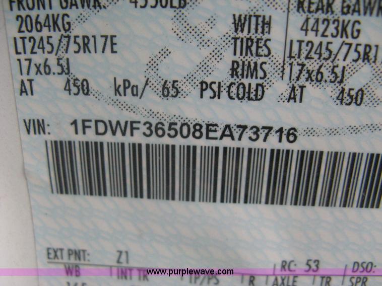 image for item A6367 2008 Ford F350 XL Super Duty utility box truck