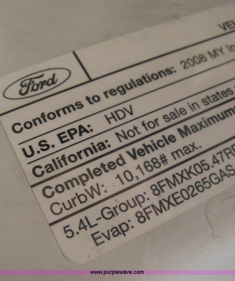 image for item A6367 2008 Ford F350 XL Super Duty utility box truck