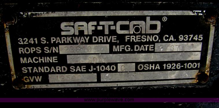 image for item B5146 1987 Ingersoll Rand SD40 pad foot roller