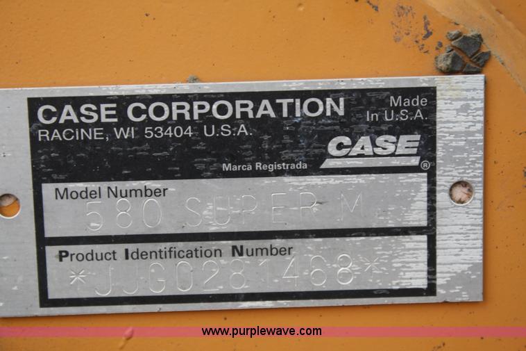 image for item B6568 2001 Case 580 Super M backhoe