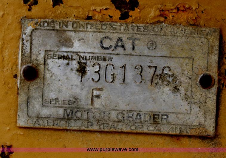 image for item B6595 1966 Caterpillar 12F motor grader