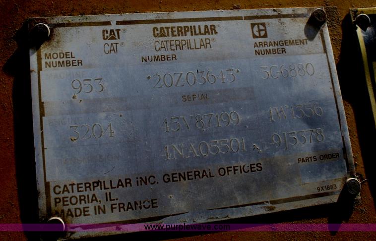 image for item B6722 1990 Caterpillar 953 track loader