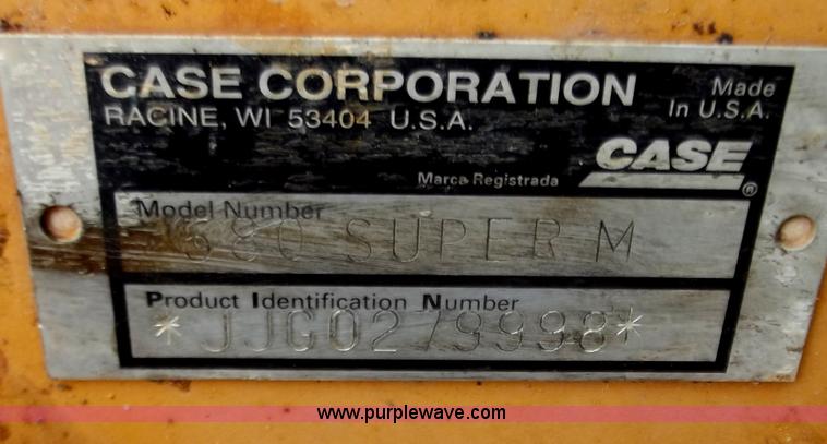 image for item C2080 2001 Case 580 Super M backhoe