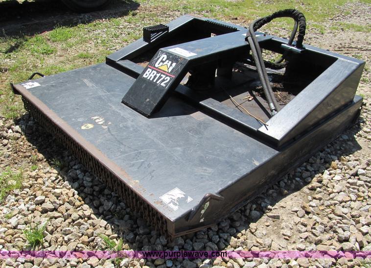 Caterpillar BR172 hydraulic rotary cutter skid steer attachment in