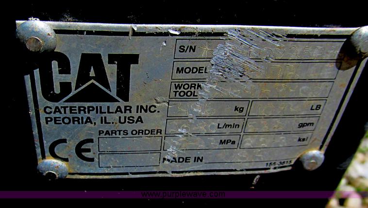 image for item C2505 Caterpillar BR172 hydraulic rotary cutter skid steer attachment