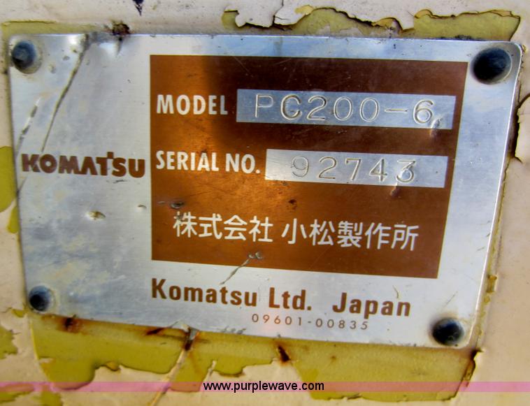 image for item C5500 Komatsu PC200-6 excavator