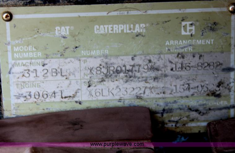 image for item D7932 2003 Caterpillar 312BL excavator