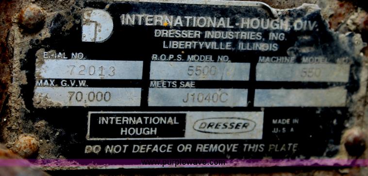 image for item D7977 1987 Dresser 550 wheel loader