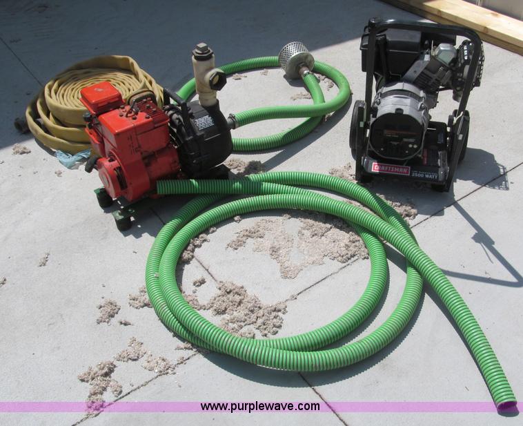 image for item G9488 Centrifugal pump and Craftsman generator