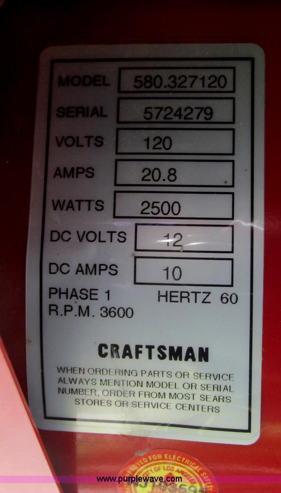 image for item G9488 Centrifugal pump and Craftsman generator