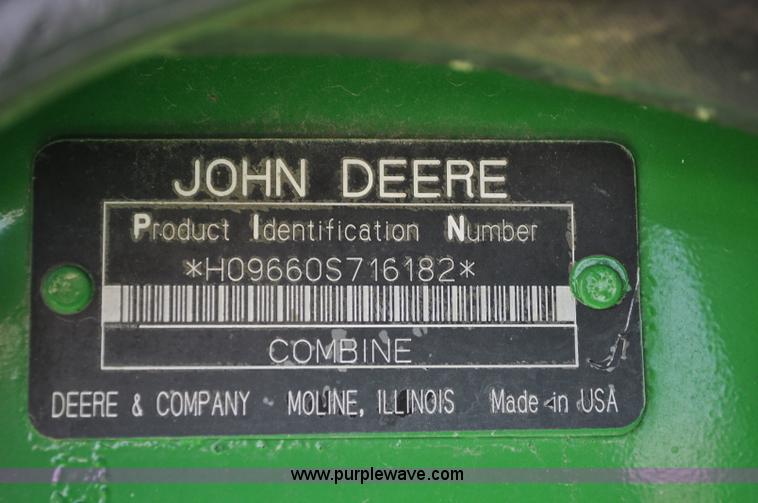 image for item A5894 2006 John Deere 9660 STS combine