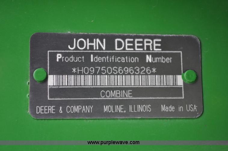 image for item A5899 2002 John Deere 9750 STS combine