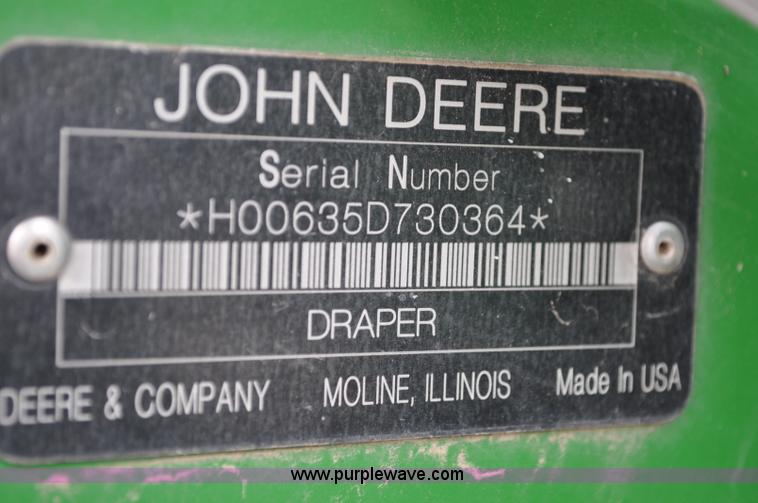 image for item A5905 2009 John Deere 635D 35' draper head