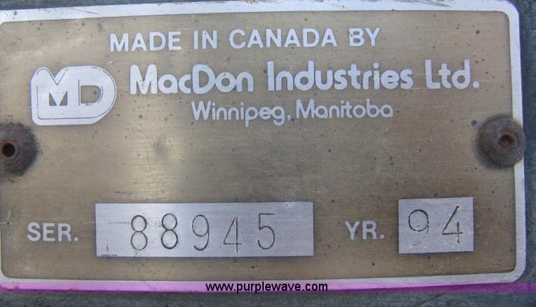 image for item A6383 1994 Mac Don Turbo 9000 self propelled swather