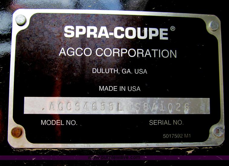 image for item D3223 2007 AGCO SpraCoupe 4655 sprayer