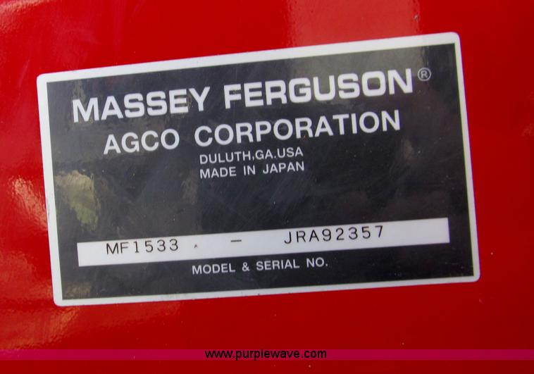 image for item D3240 2008 Massey-Ferguson 1533 MFWD tractor