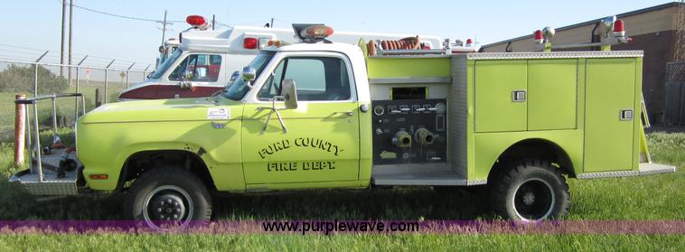 image for item B3233 1975 Dodge W30 mini pumper fire truck