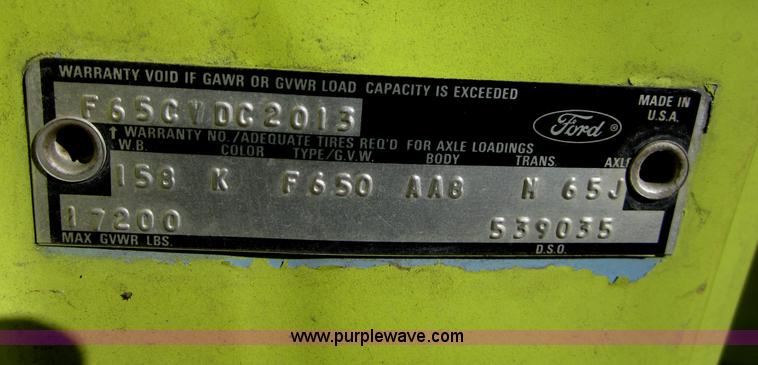 image for item B3234 1979 Ford F600 fire truck