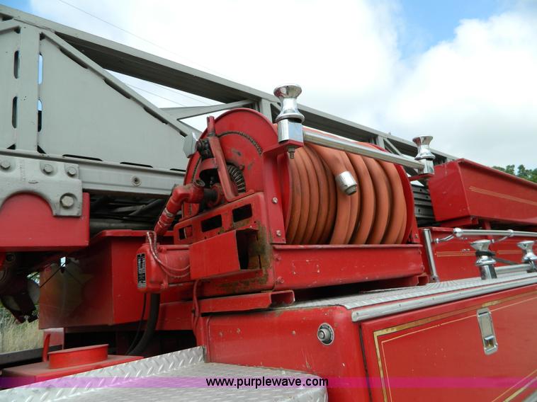image for item B3672 1973 American LaFrance 100' ladder truck