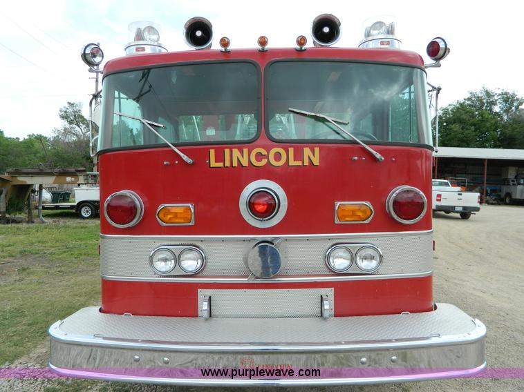 image for item B3672 1973 American LaFrance 100' ladder truck