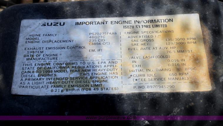 image for item B6741 1998 Isuzu service truck