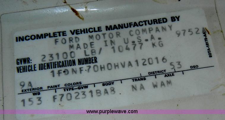 image for item D4081 1987 Ford F700 dump truck