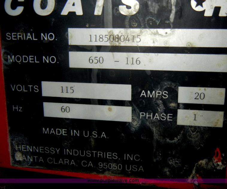 image for item D4102 Coats tire machine and balancer