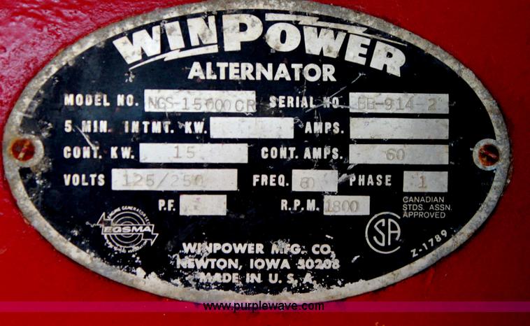 image for item D5027 WinPower 15 KW generator