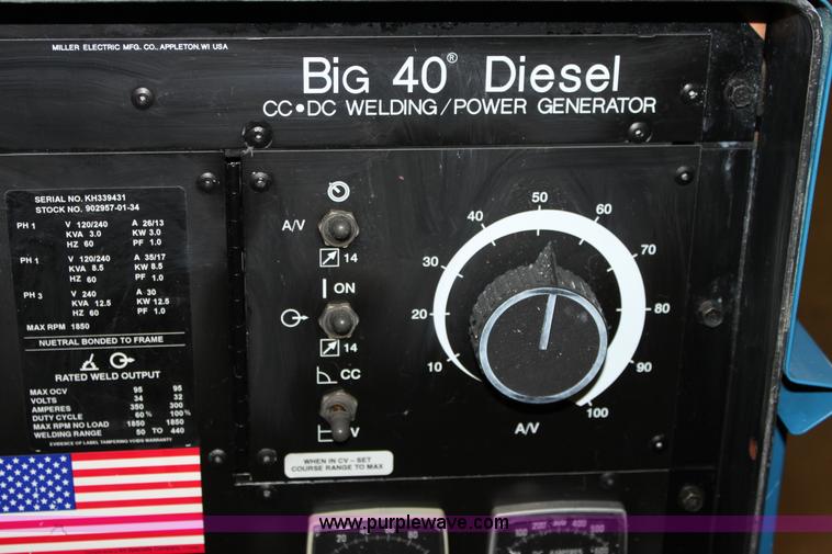 image for item D5040 Miller Big 40 diesel constant current DC welder/generator